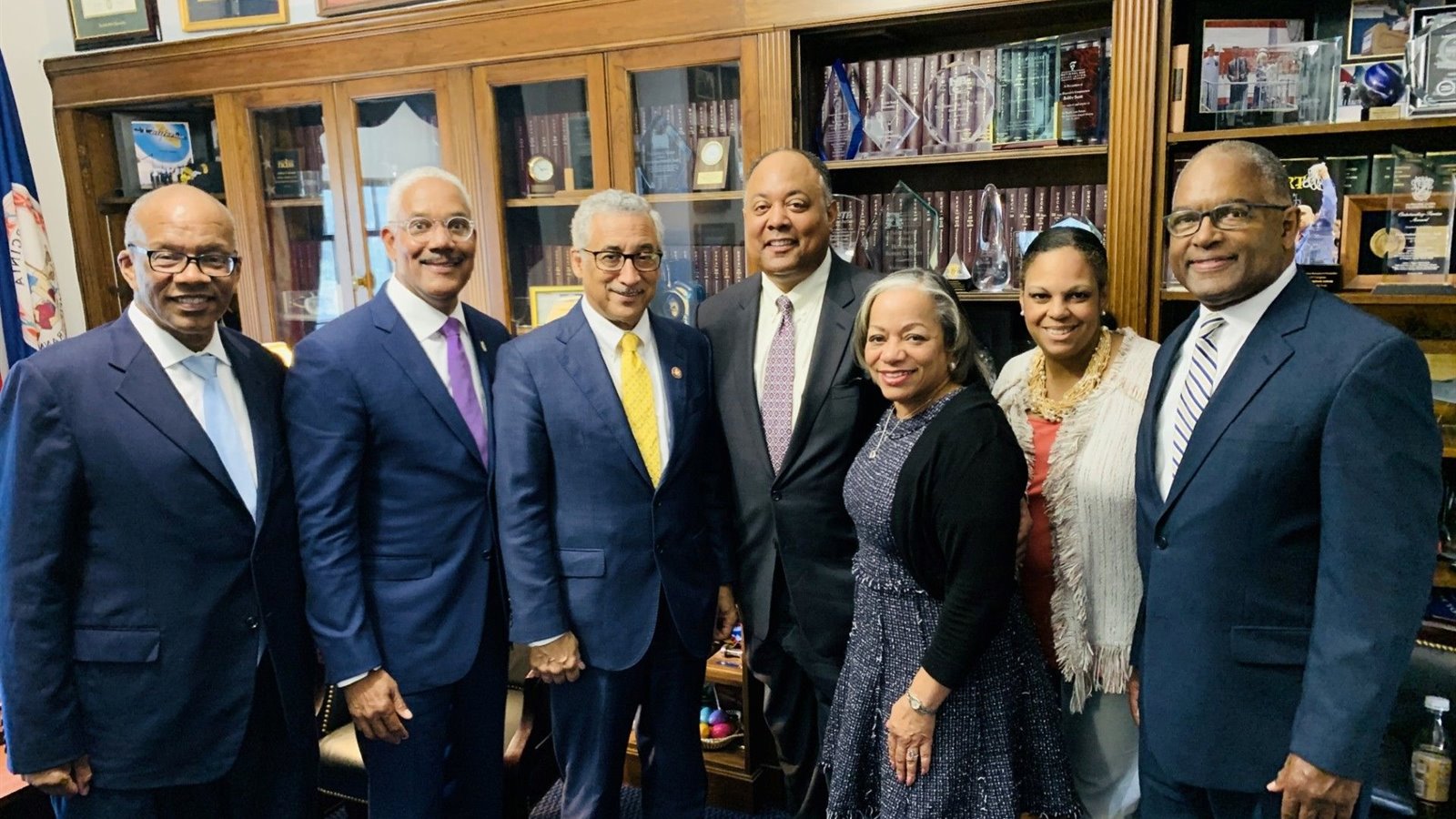 Libi Sprow Rice with a group in a congressional office