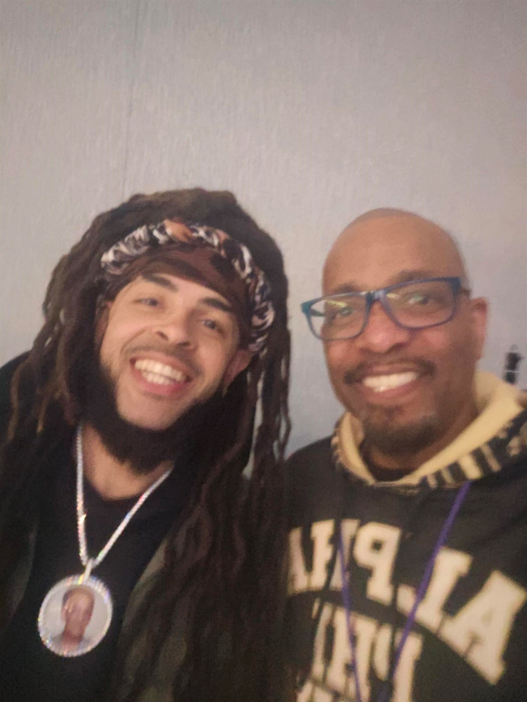 Ronald C. Rice with the Christian rapper Dee-1