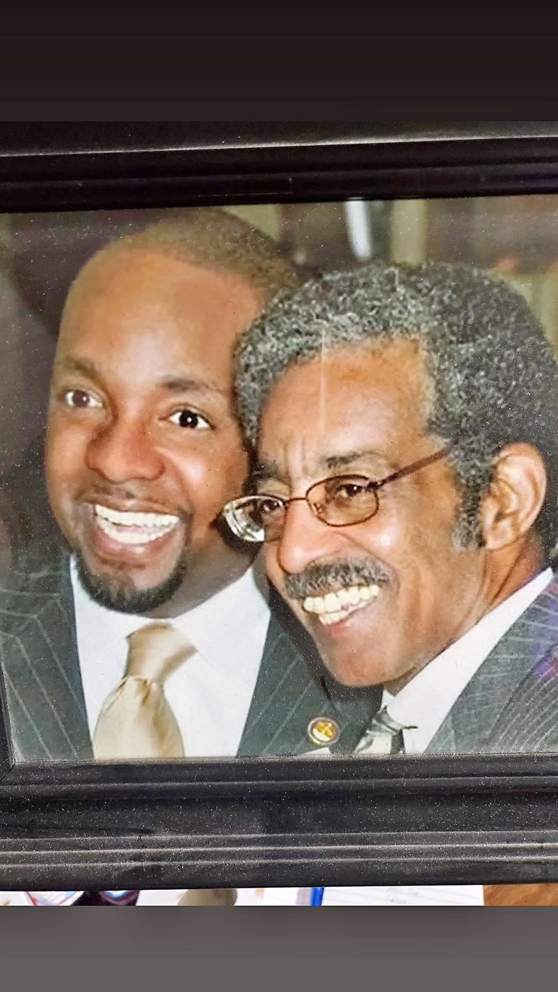 Ronald C. Rice with his father, New Jersey State Senator Ronald L. Rice