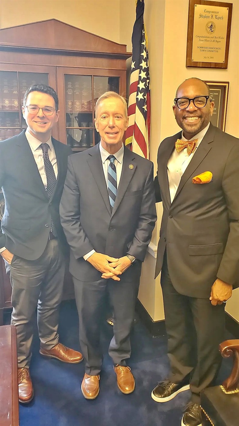 Ronald C. Rice with Rep. Stephen Lynch and a colleague in a congressional office