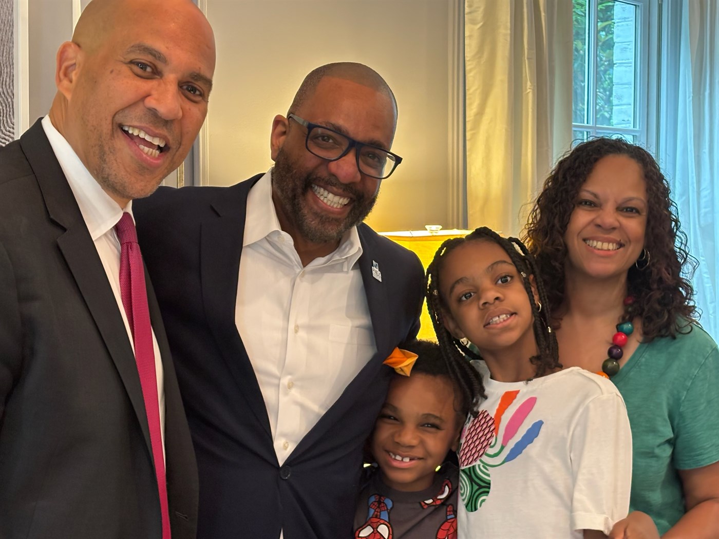 Ronald C. Rice and family with Senator Cory Booker